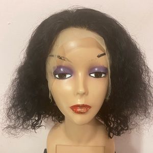 Lasooa 180% Density Curly Bob Wig